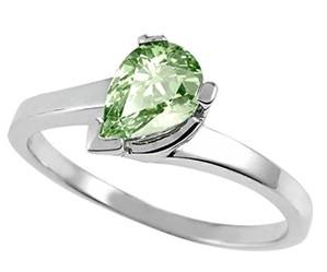 green amethyst pear shaped