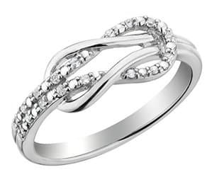 love knot diamond promise ring