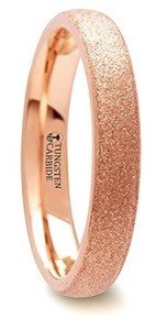 sandblasted rose gold wedding band