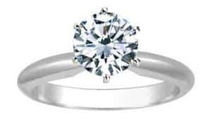 simple solitaire brilliant round cut