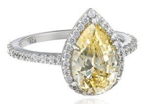 yellow swarovski pear shaped