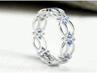 blue topaz celtic knot ring