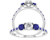 diamond and sapphire brdal ring