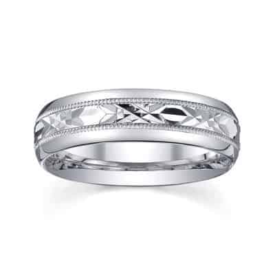 silver men wedding ring