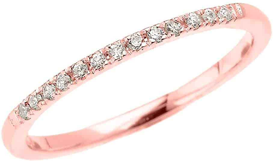 Rose Gold Stackable Rings 14k