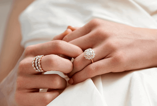 bride with rings