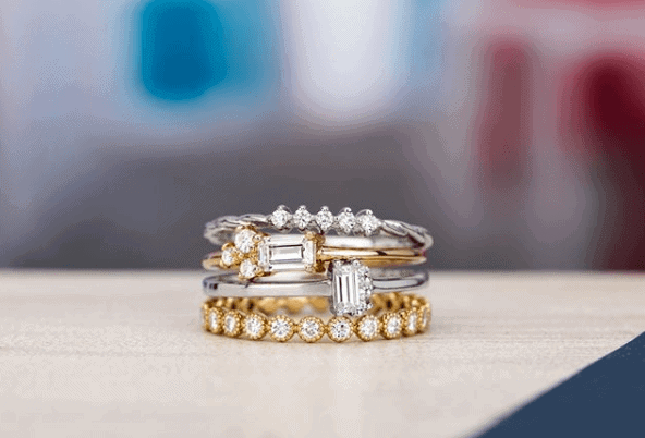 moissanite layered ring