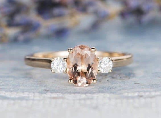 ring with morganite stone