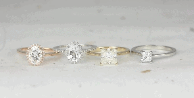 white sapphire rings