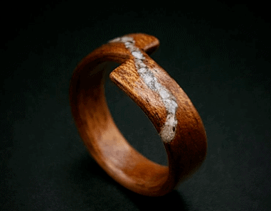 wooden mahogany ring