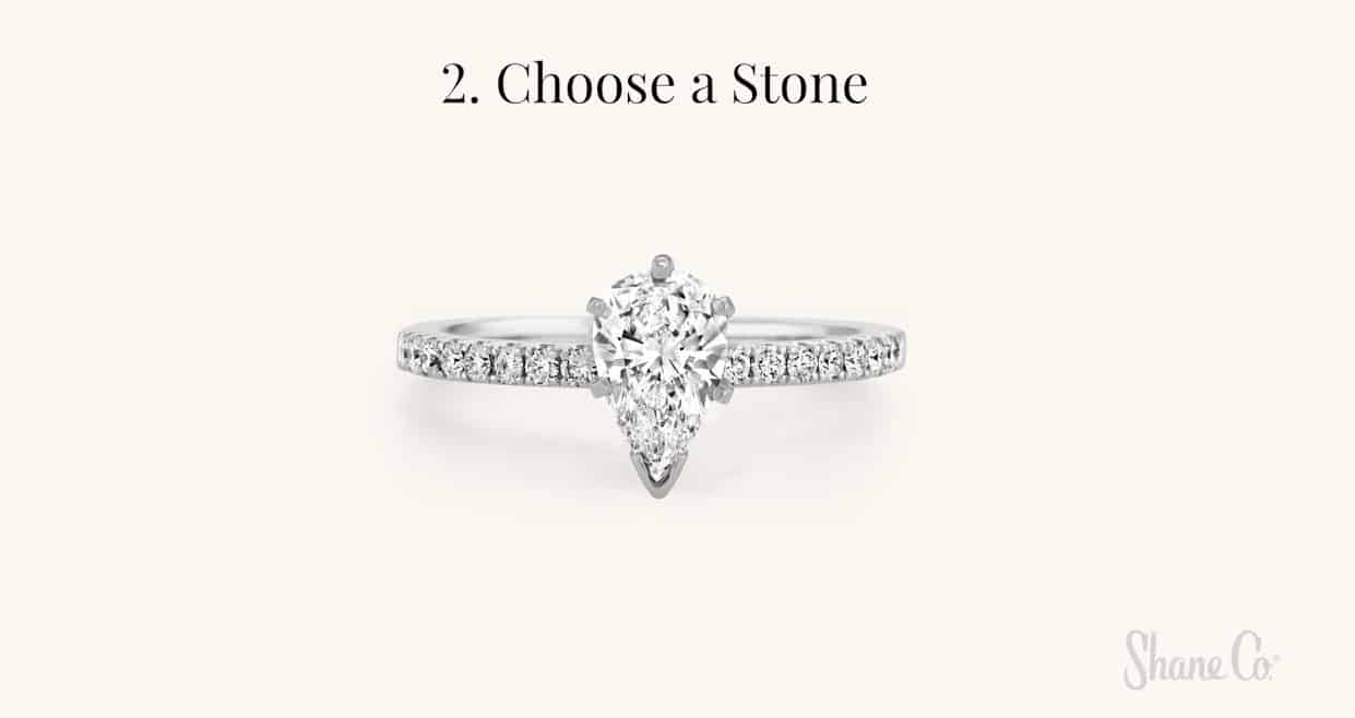 the second step of the Shane Co ring customization tool