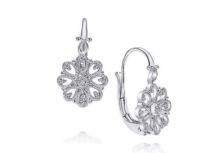 white sapphire earrings