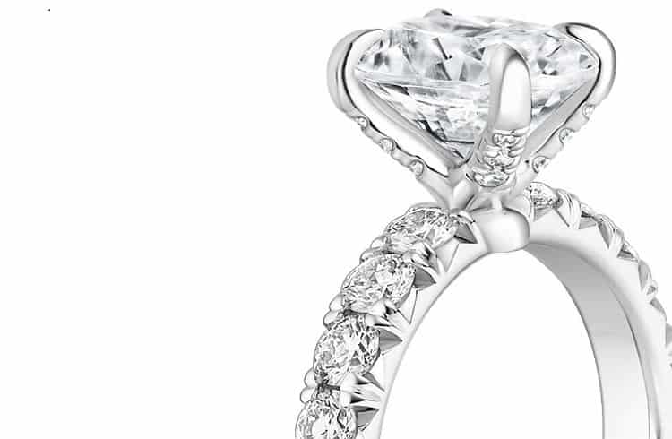 Ellora Diamond Engagement Ring with0.75 Carat Heart Diamond