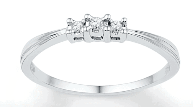 Diamond Promise Ring 1/20 ct TW Round-cut 10K White Gold