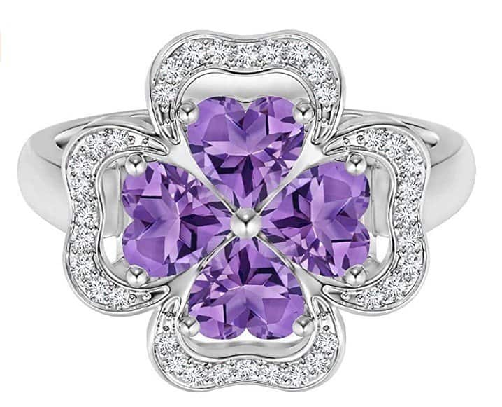 Nature-Inspired Amethyst Ring