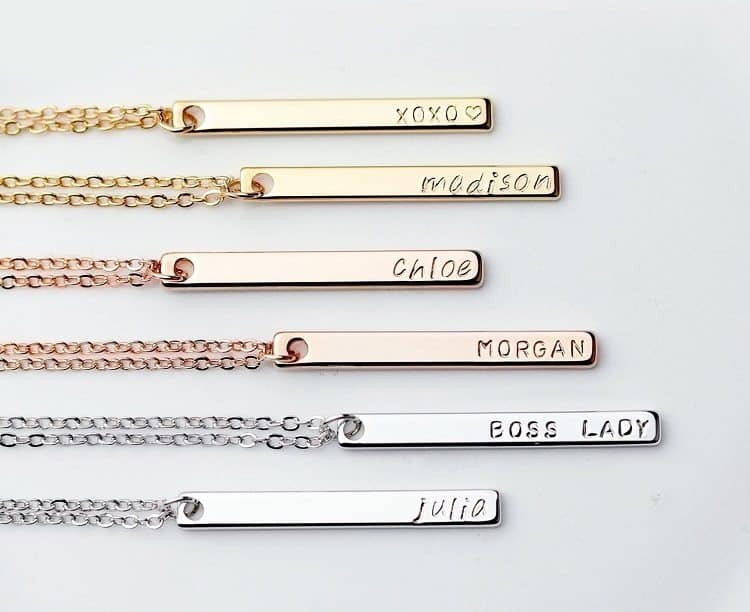 Personalized Bar Necklaces