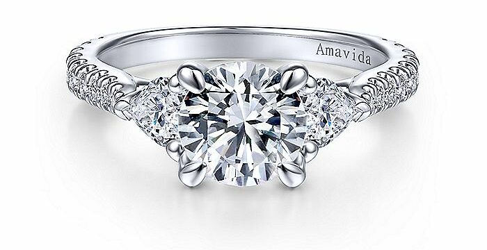 Classic 3 Stone Diamond Engagement Ring