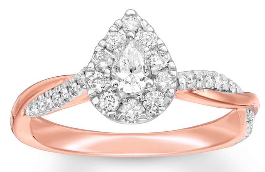 Diamond Promise Ring Pear