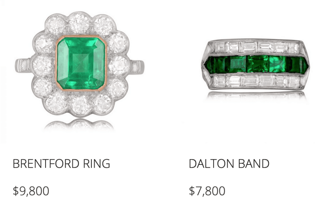 Estate Vintage Emerald Cocktail Rings Collection