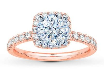 ½ Carat Round-Cut 14K Rose Gold Ring Setting