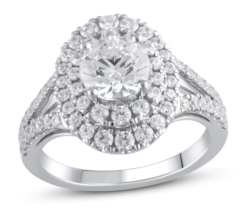 2 ⅜ Carat Round Diamond Engagement Ring