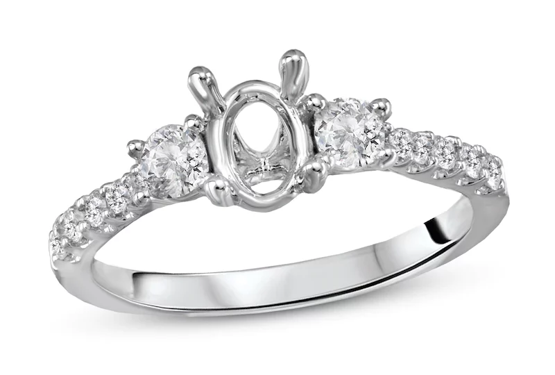 ½ Carat Timeless 14K White Gold Ring Setting