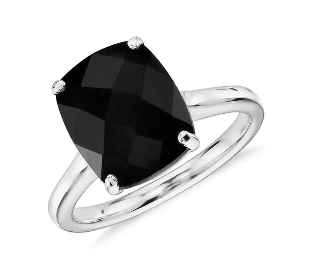 Black Onyx Cushion Cocktail Ring | Blue Nile