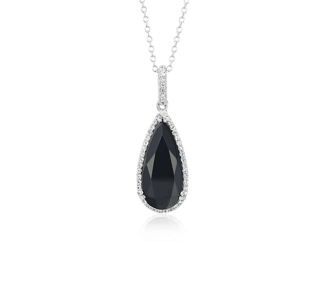 Black Onyx Pear Pendant | Blue Nile