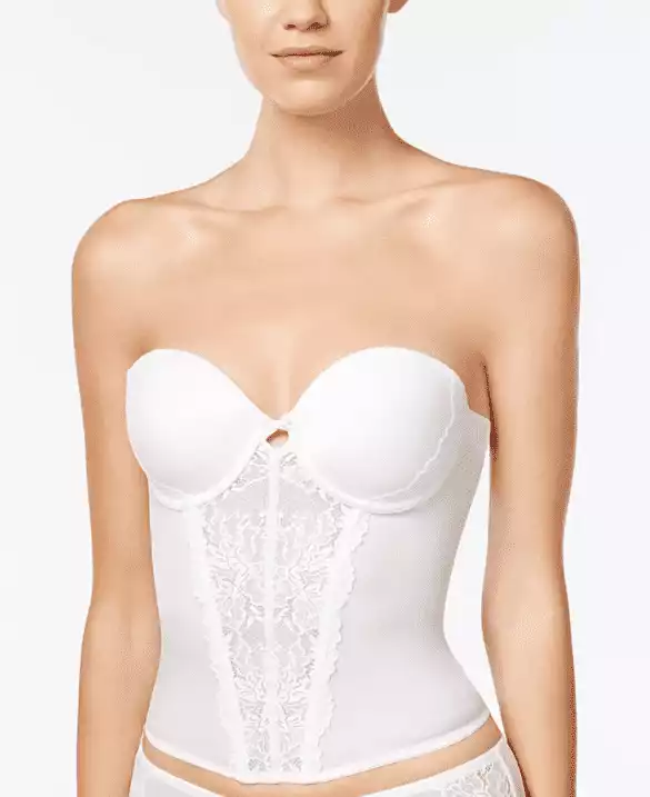 Super Sexy Strapless Floral Lace Push-Up Bustier | Macy’s