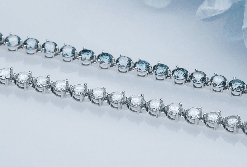 Baby Blue Moissanite Tennis Bracelet