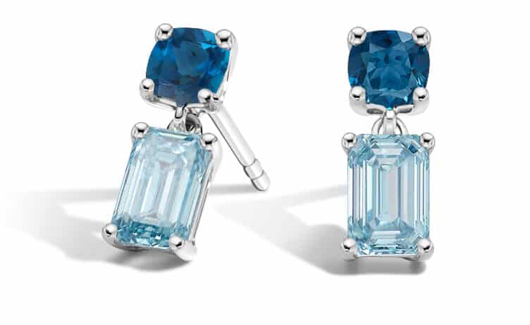 Brilliant Earth SIlver Mazarine London Blue Topaz Earrings