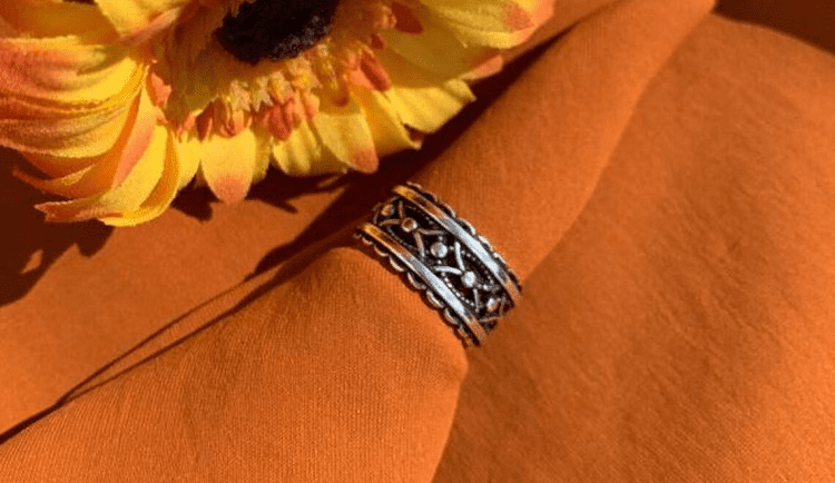 Chunky Boho Adjustable Thumb Ring