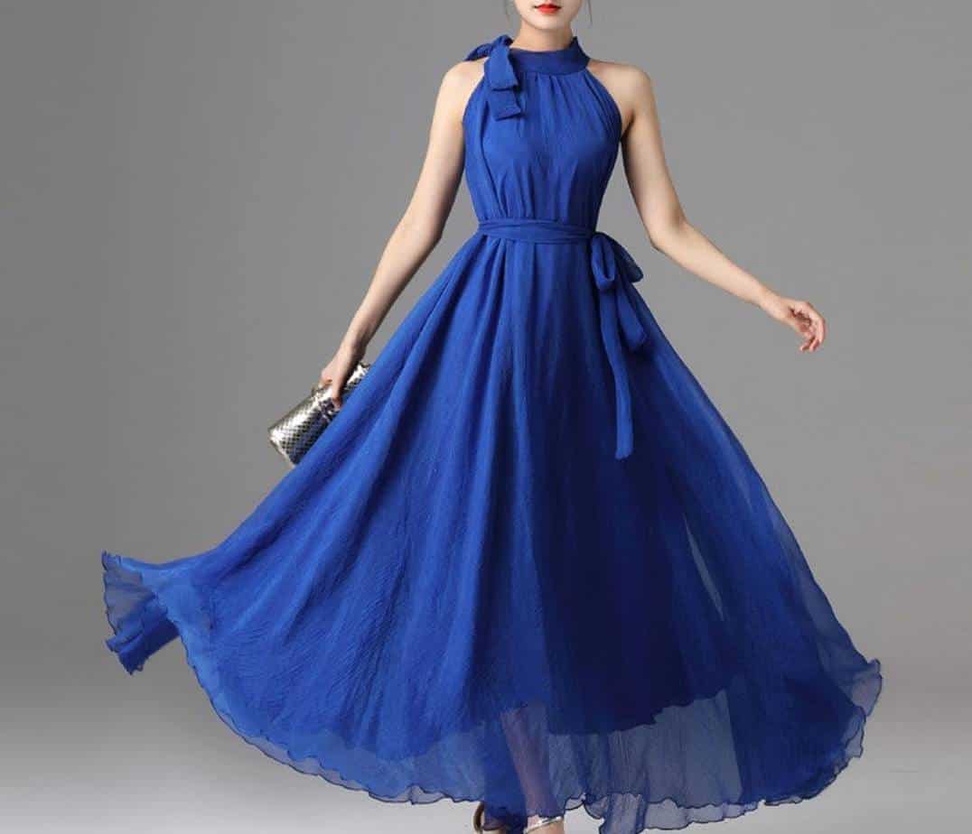 Maya Antonia Design Custom Royal Blue Dress