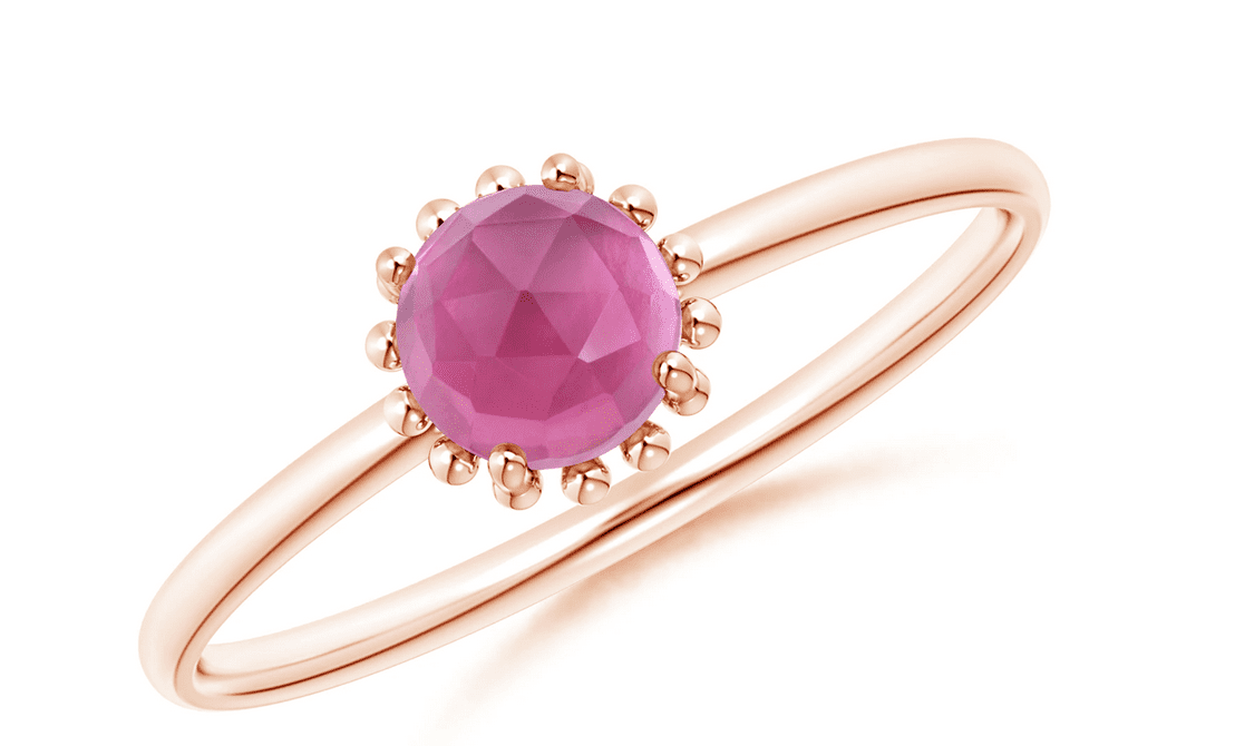 0.45 Carat Solitaire Pink Tourmaline Ring