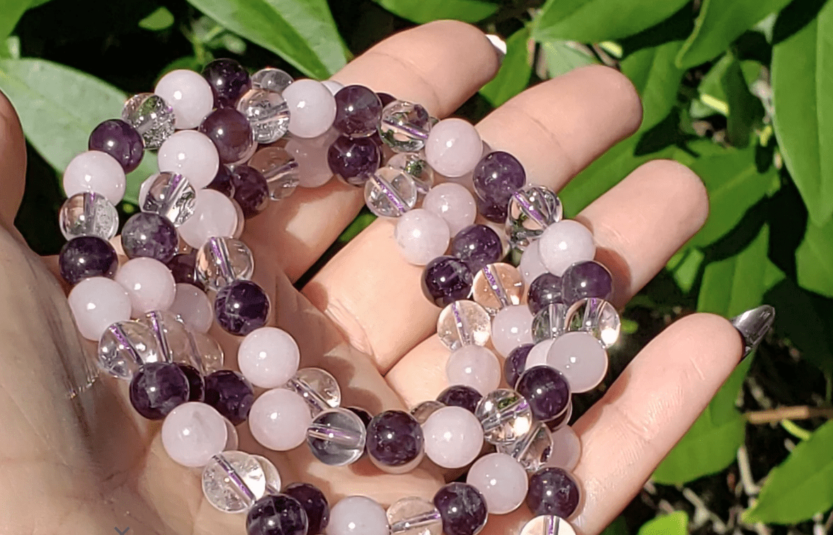 Rose Quartz and Amethyst Beads