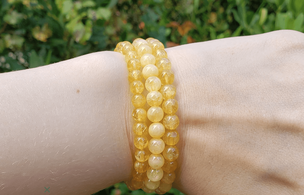 Citrine Natural Gemstone Beaded Bracelet