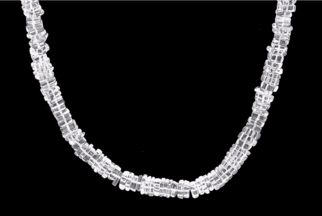 Clear Quartz Square Bead Necklace