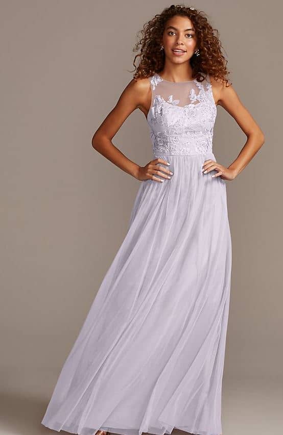 David's bridal lavender outlet dress