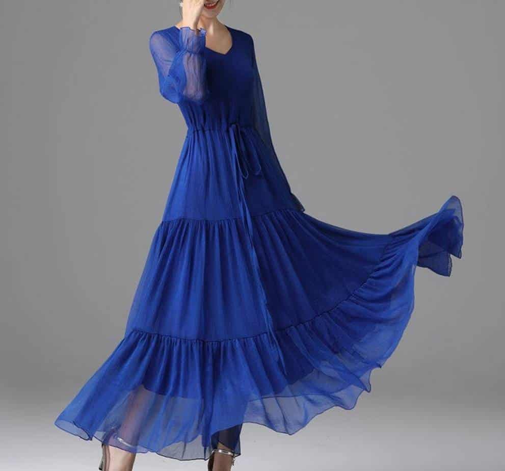 royal blue traditional wedding dresses