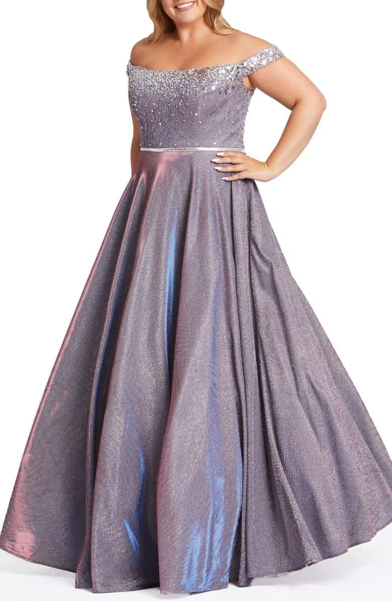 Nordstrom Off the Shoulder Glitter Ball Gown