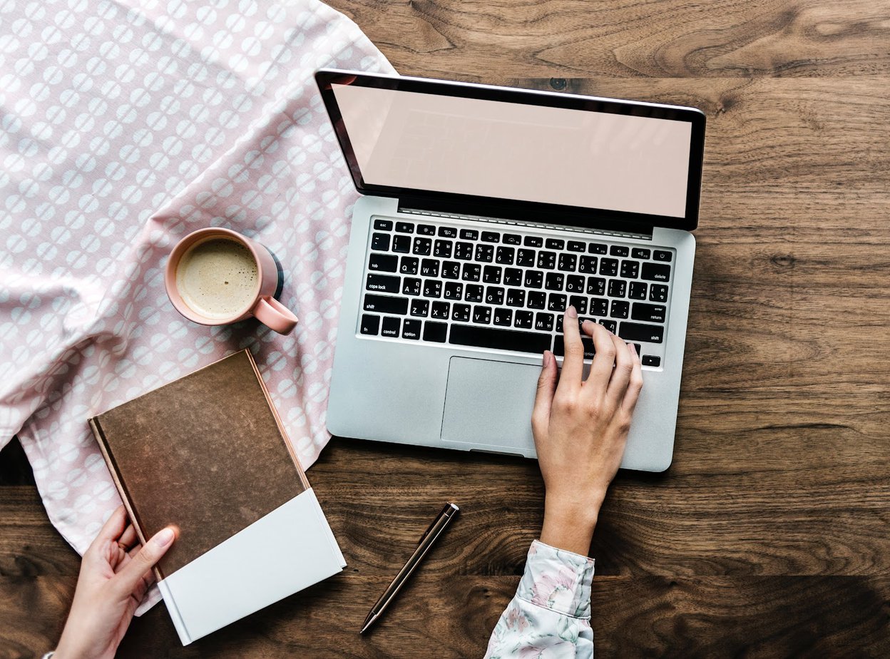 women researching on the computer