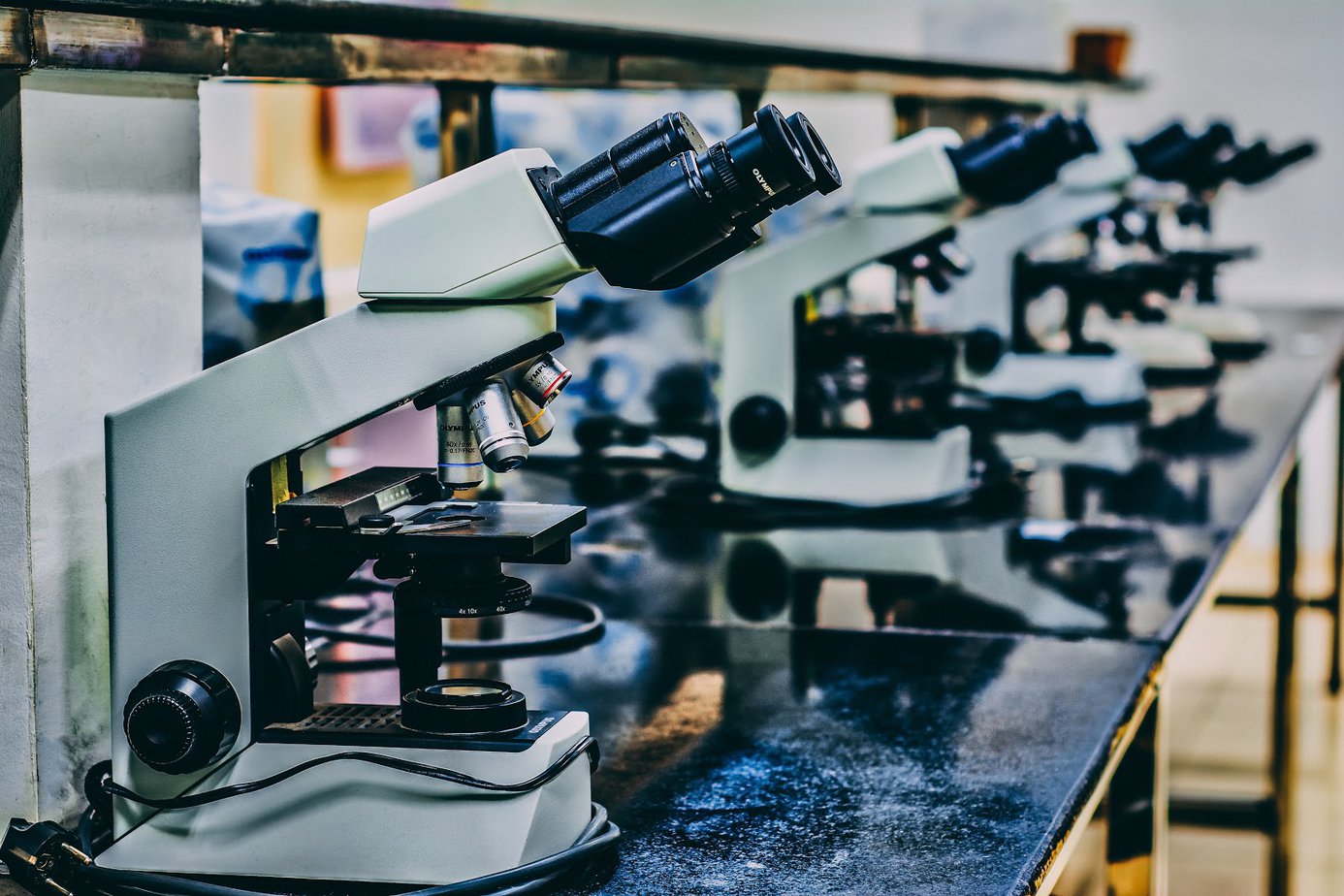 microscopes inside a laboratory