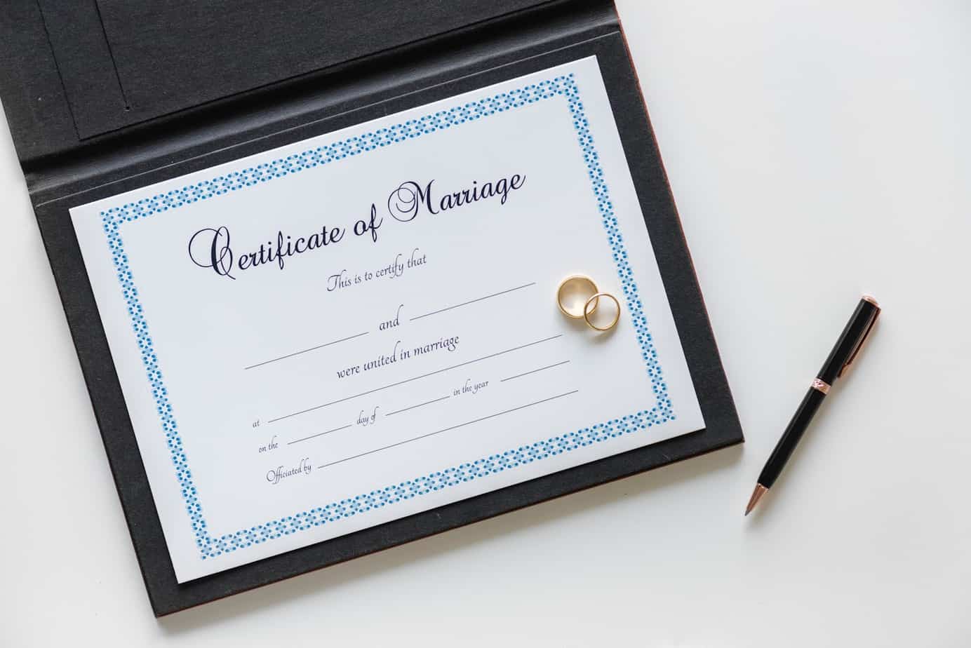 certificate of mariage