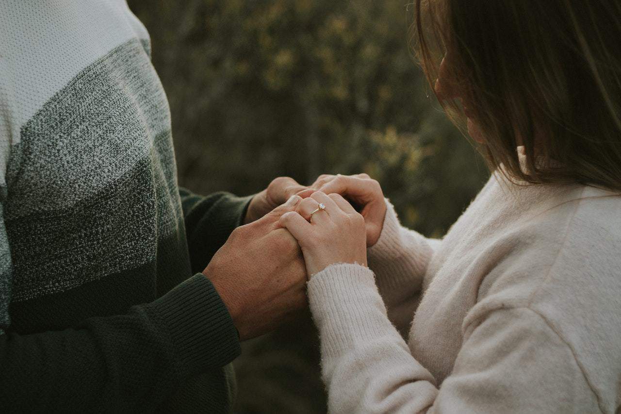 moissanite engagement ring