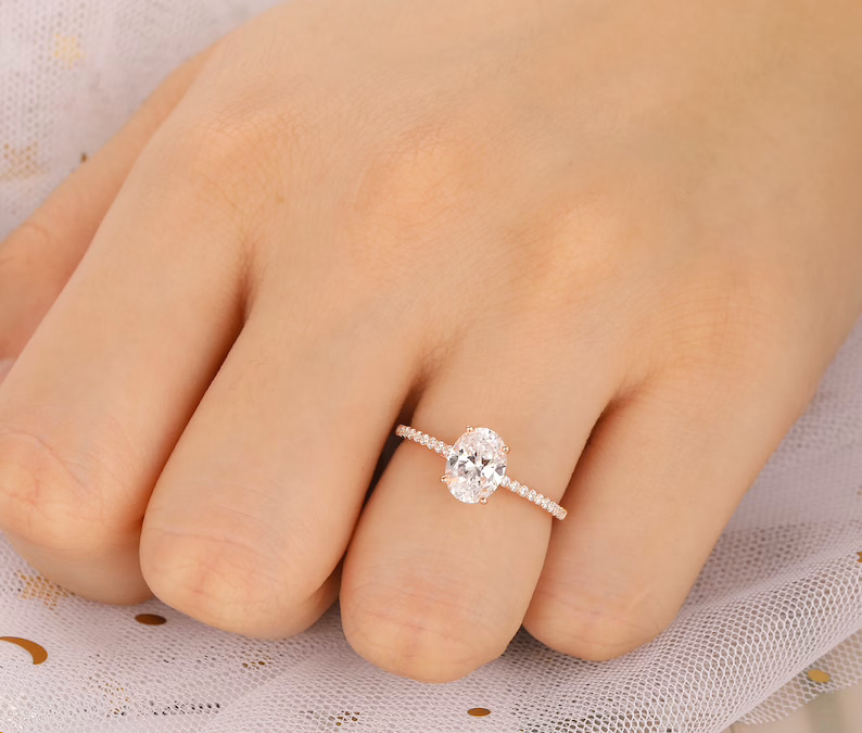 Oval Moissanite 1.5 Carat Ring from DenverStudio