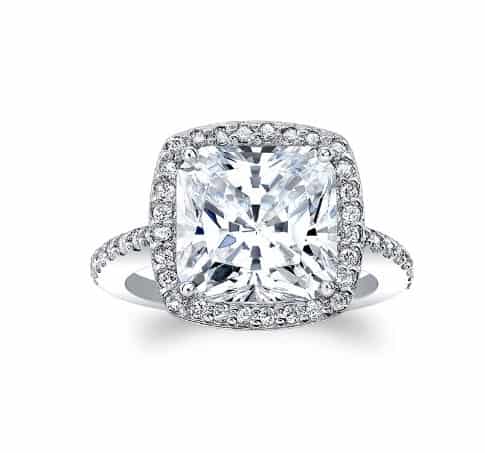 Cushion Cut Halo Ring