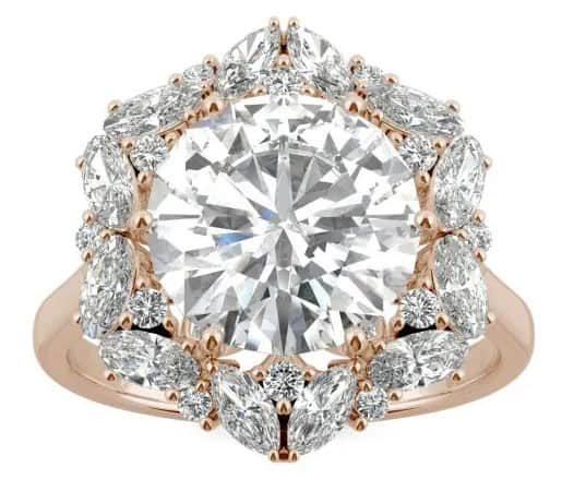 Forever One Moissanite Halo Ring