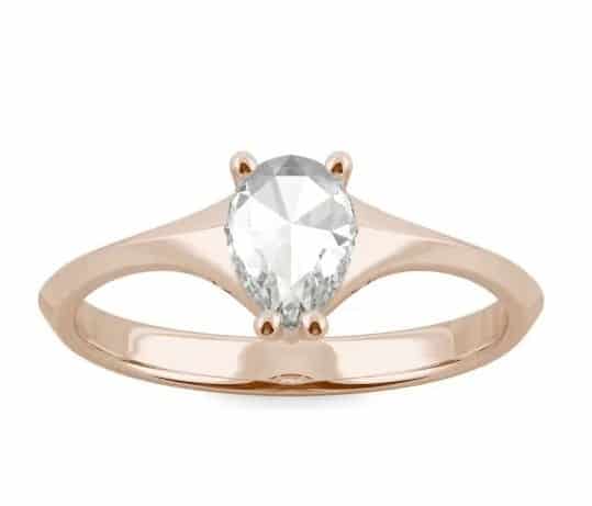 Knife Edge Solitaire Ring