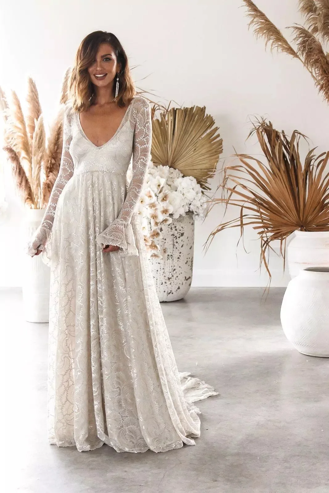 bohemian empire waist dress