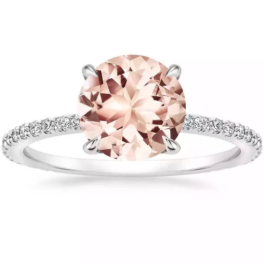 Morganite Demi Diamond Ring | Brilliant Earth